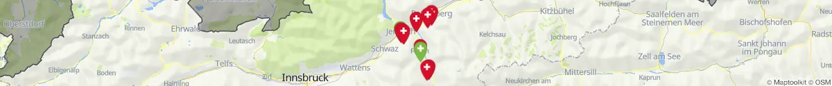 Kartenansicht für Apotheken-Notdienste in der Nähe von Hart im Zillertal (Schwaz, Tirol)